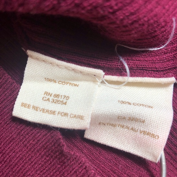 Free People Maroon Bishop Sleeve Cardigan Sweater - Picture 8 of 13